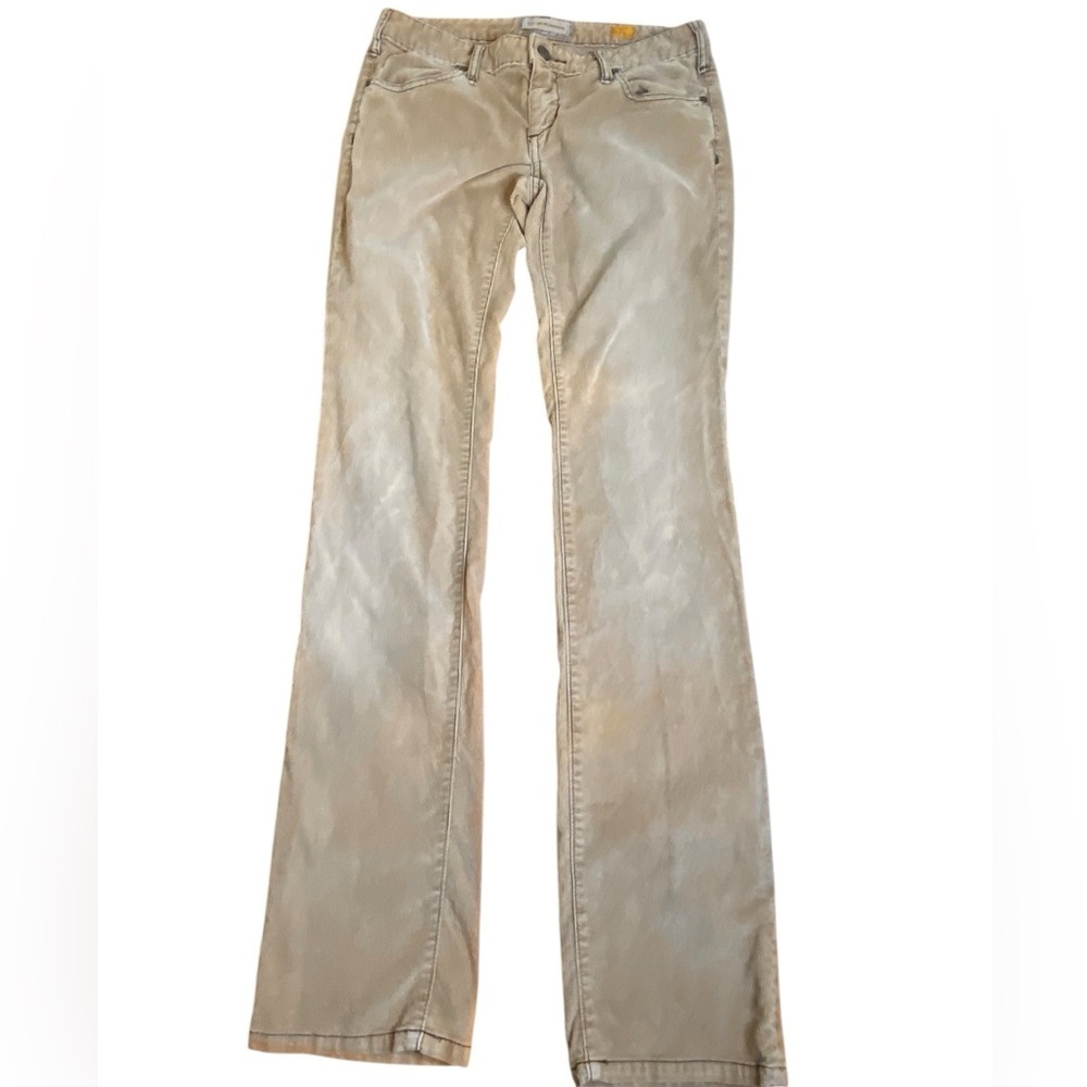 Pilcro Anthropologie Tan Corduroy low rise Straight leg Pants Women’s Size 27